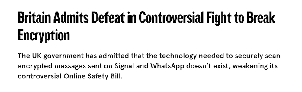 Britain admits defeat in controversial fight to break encryption